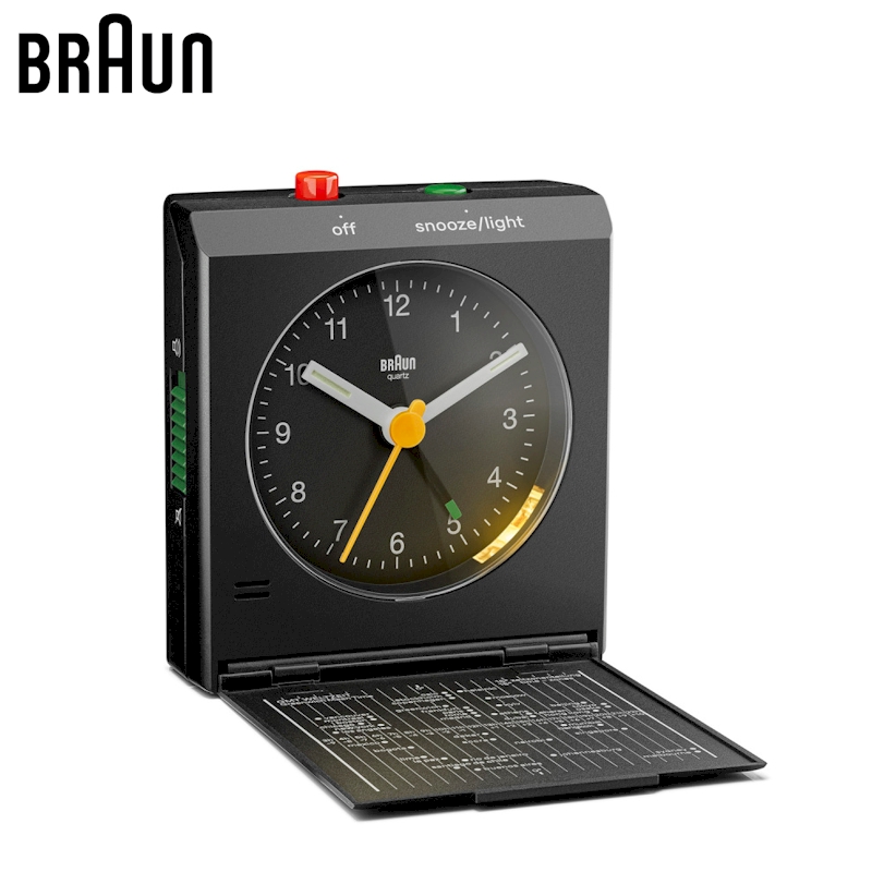 BC05 Classic Travel Analogue Alarm Clock by Braun