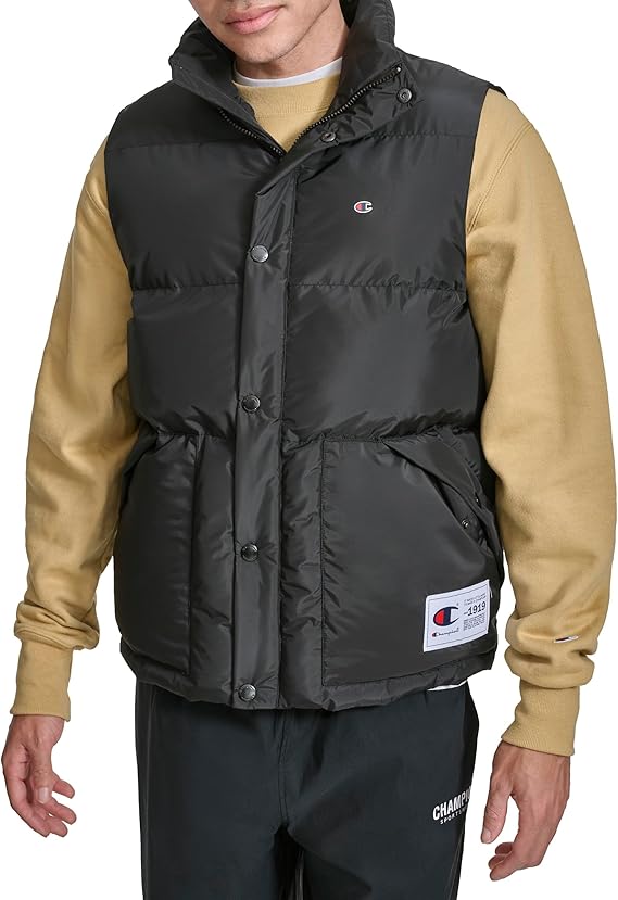 Men's Puffer Vest with C Logo by Champion