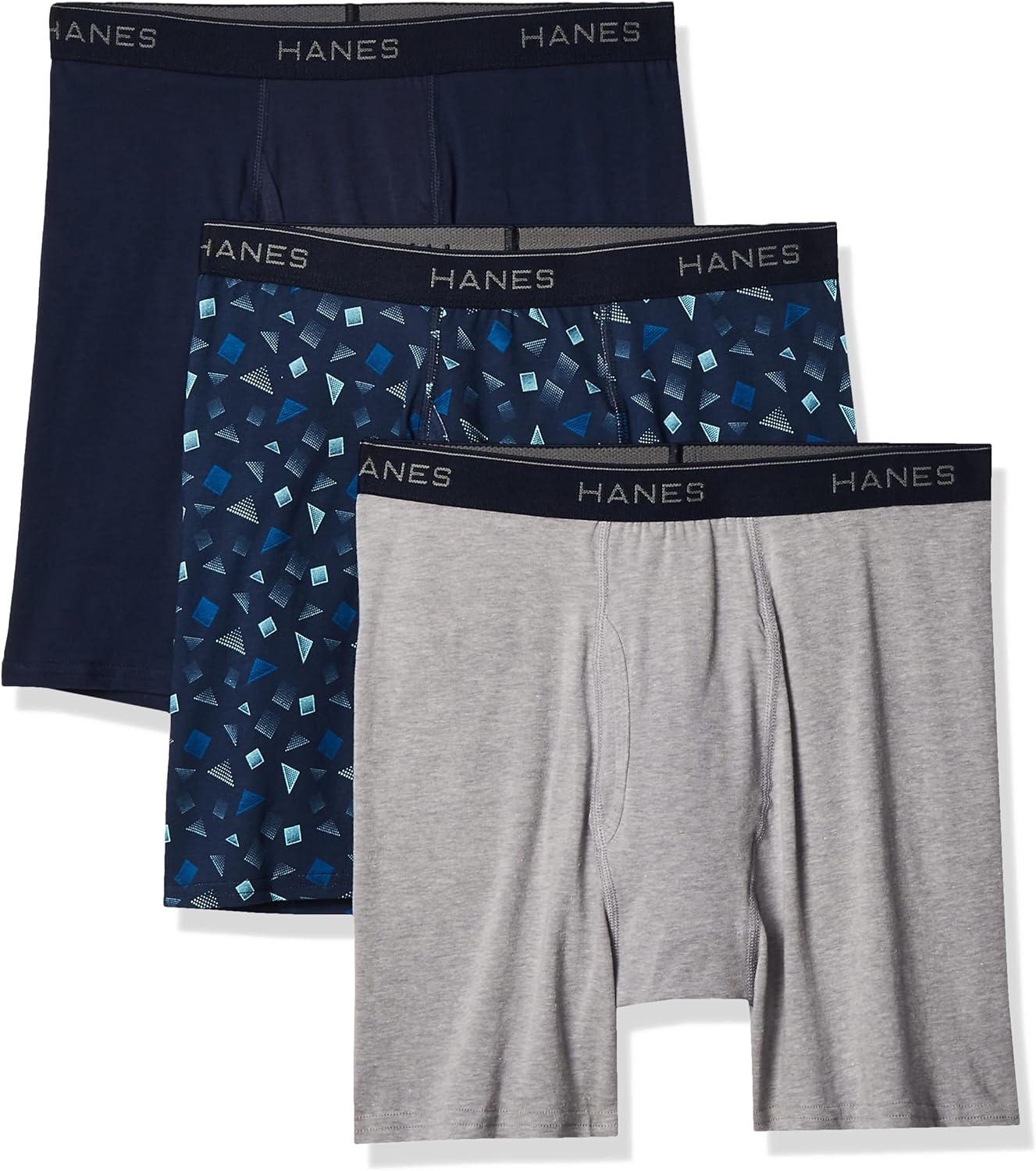 Men's Stretch Printed Boxer Briefs (3 Pack) by Hanes