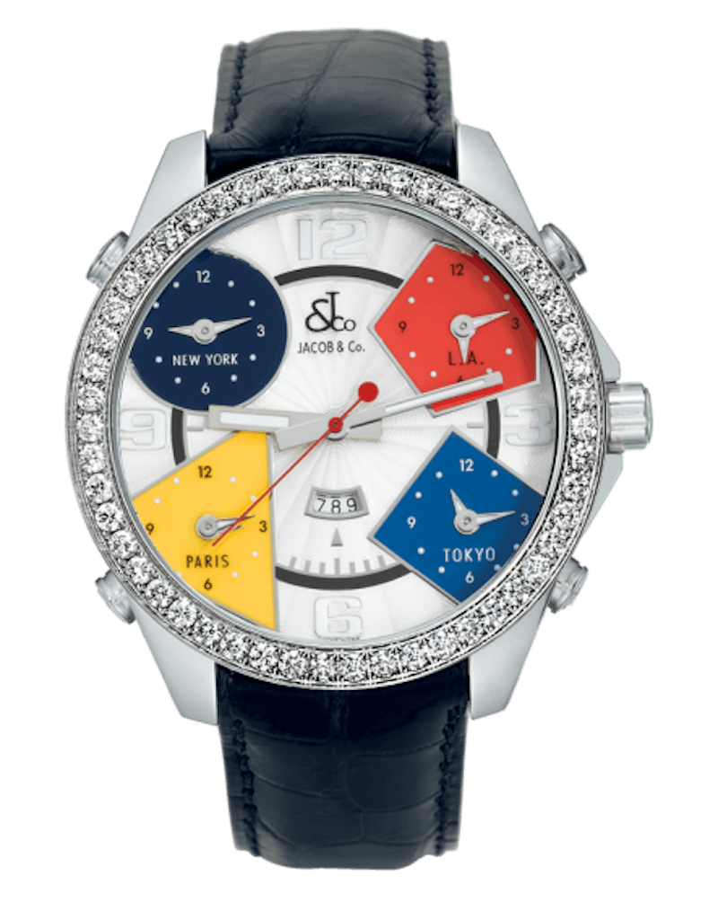 Five Time Zone JC1 47mm Stainless Steel by Jacob & Co.
