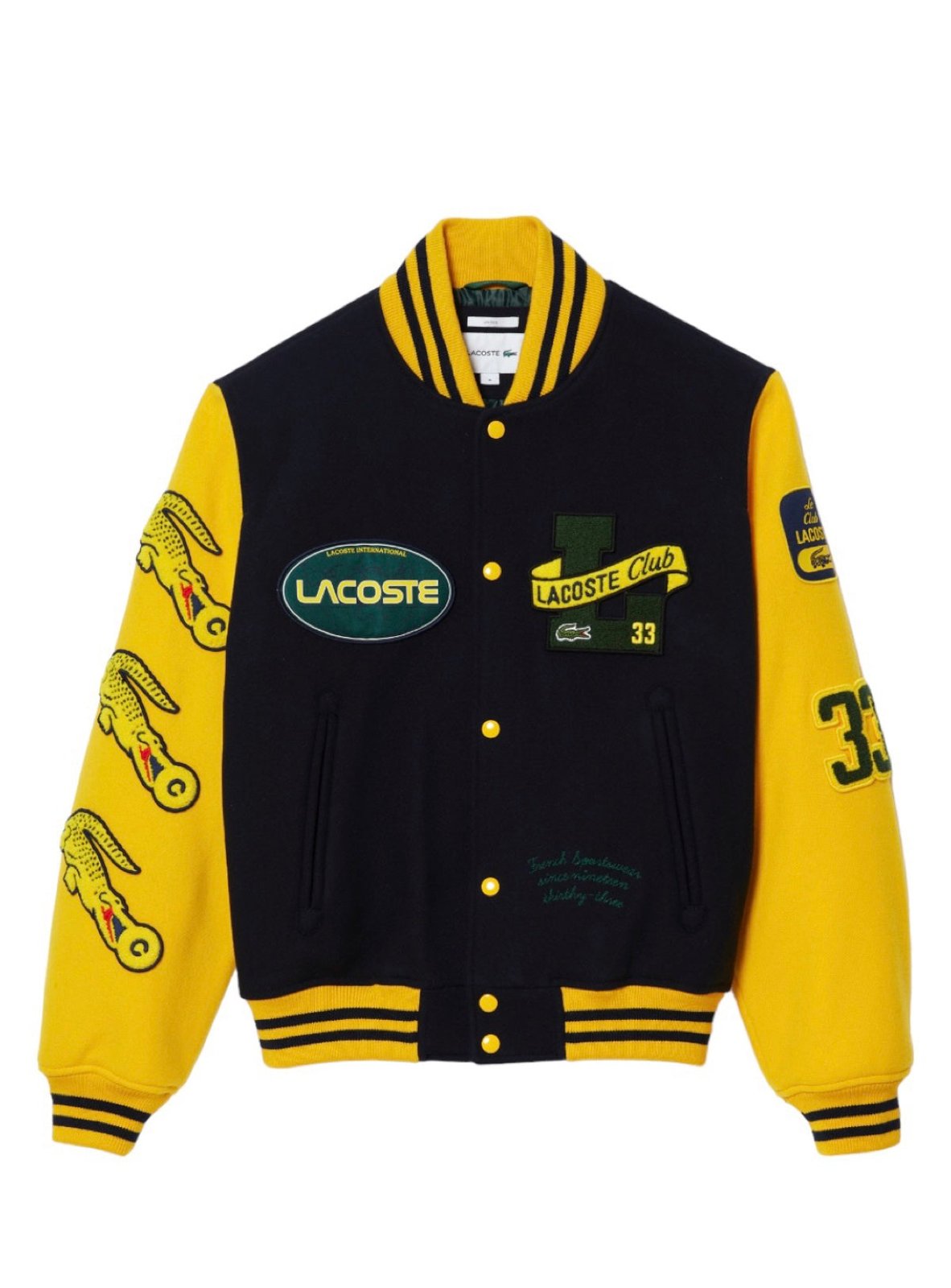 Two-Tone Wool Bomber Jacket by LACOSTE