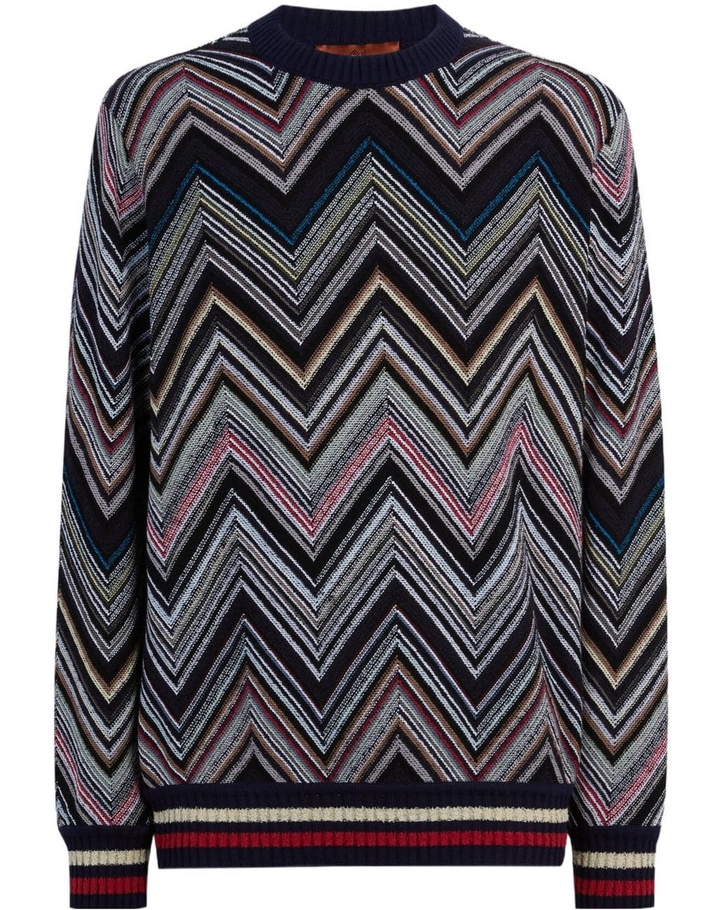 Chevron Knit Crewneck Sweater by Missoni