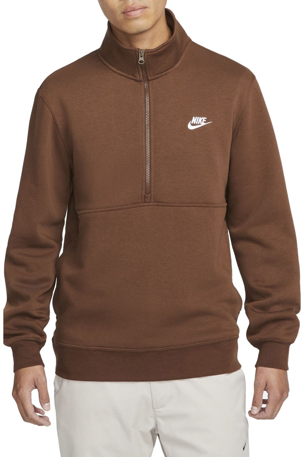Nike Club Fleece Half Zip Hooded Sweatshirt by Nike