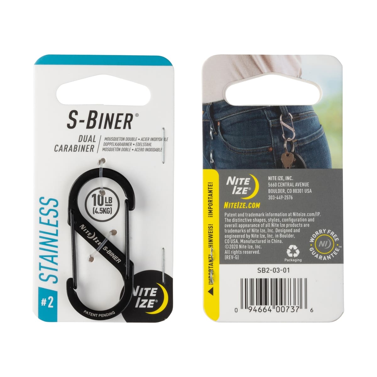S-Biner Stainless Steel Dual Carabiner #2 by Nite Ize