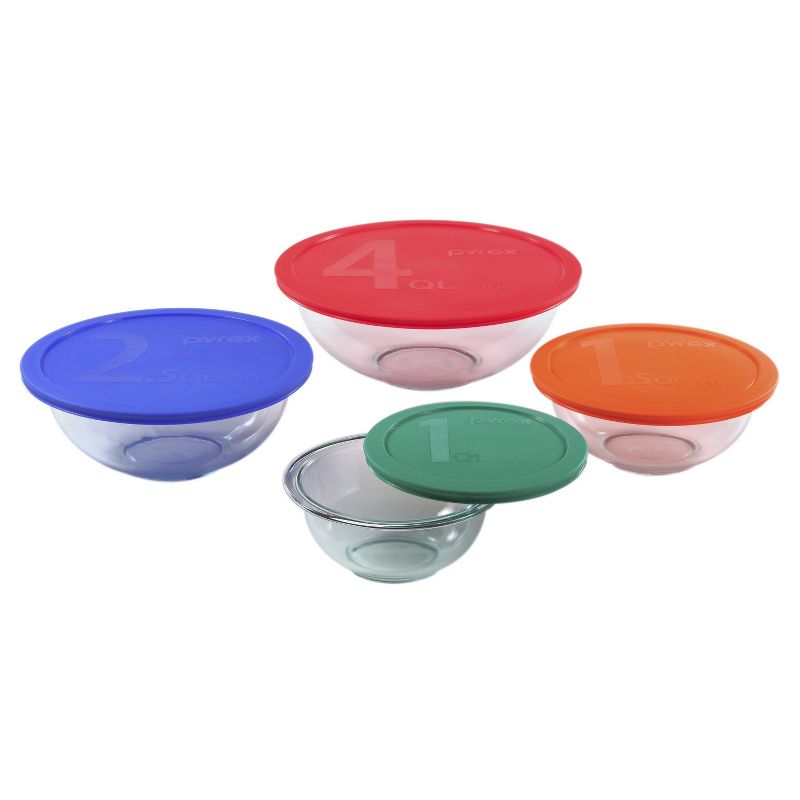 Glass Bowls with Lids by Pyrex