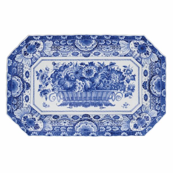 Hand-Painted Octagonal Plate by Royal Delft