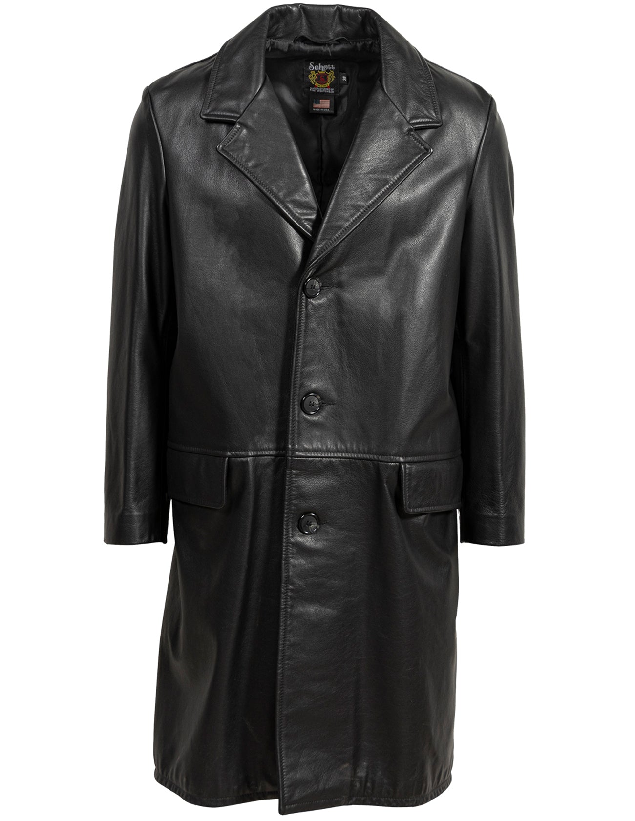 495 Lightweight Cowhide Trench Coat by Schott NYC