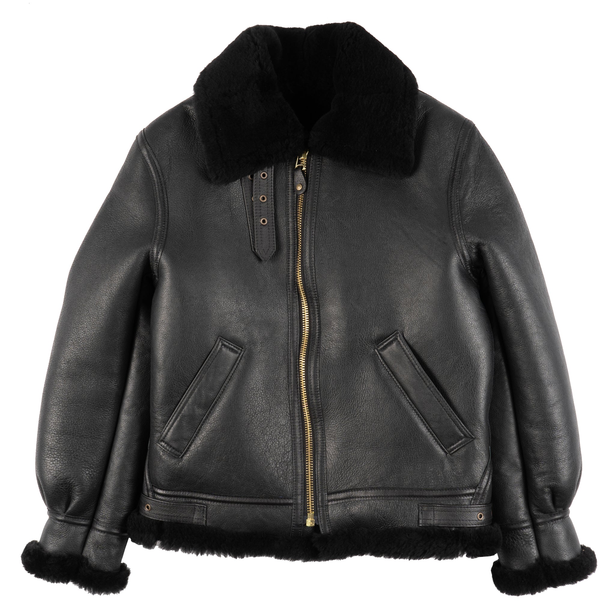 257S Classic B-3 Sheepskin Leather Bomber Jacket by Schott NYC