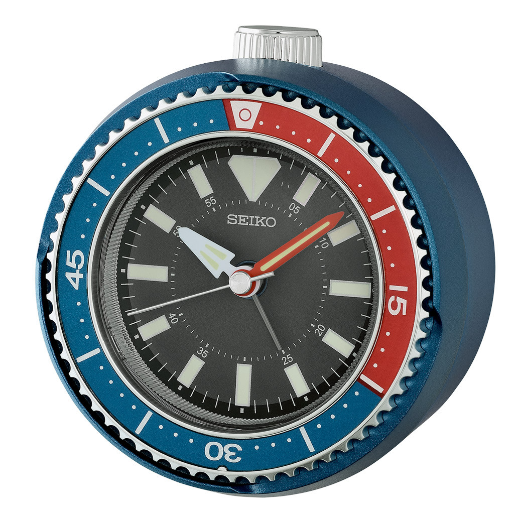 Mai Modern Rotating Bezel Alarm Clock QHE207 by Seiko