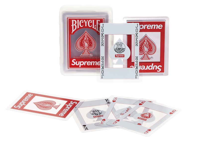 Supreme x Bicycle Clear Playing Cards