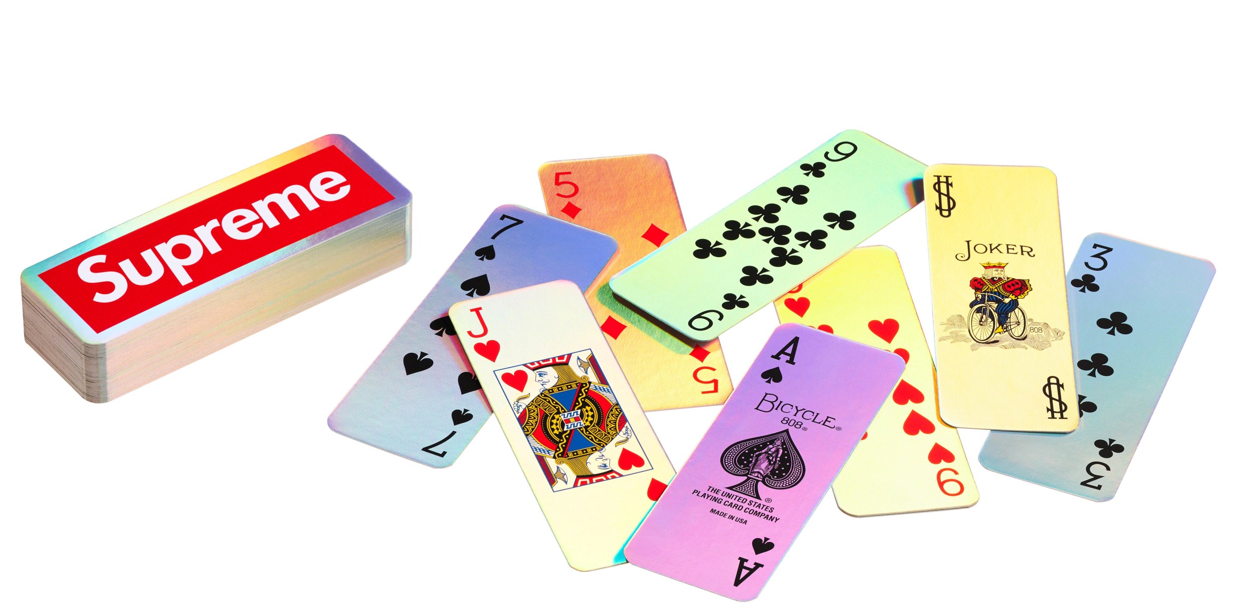 Supreme x Bicycle Holographic Slice Cards
