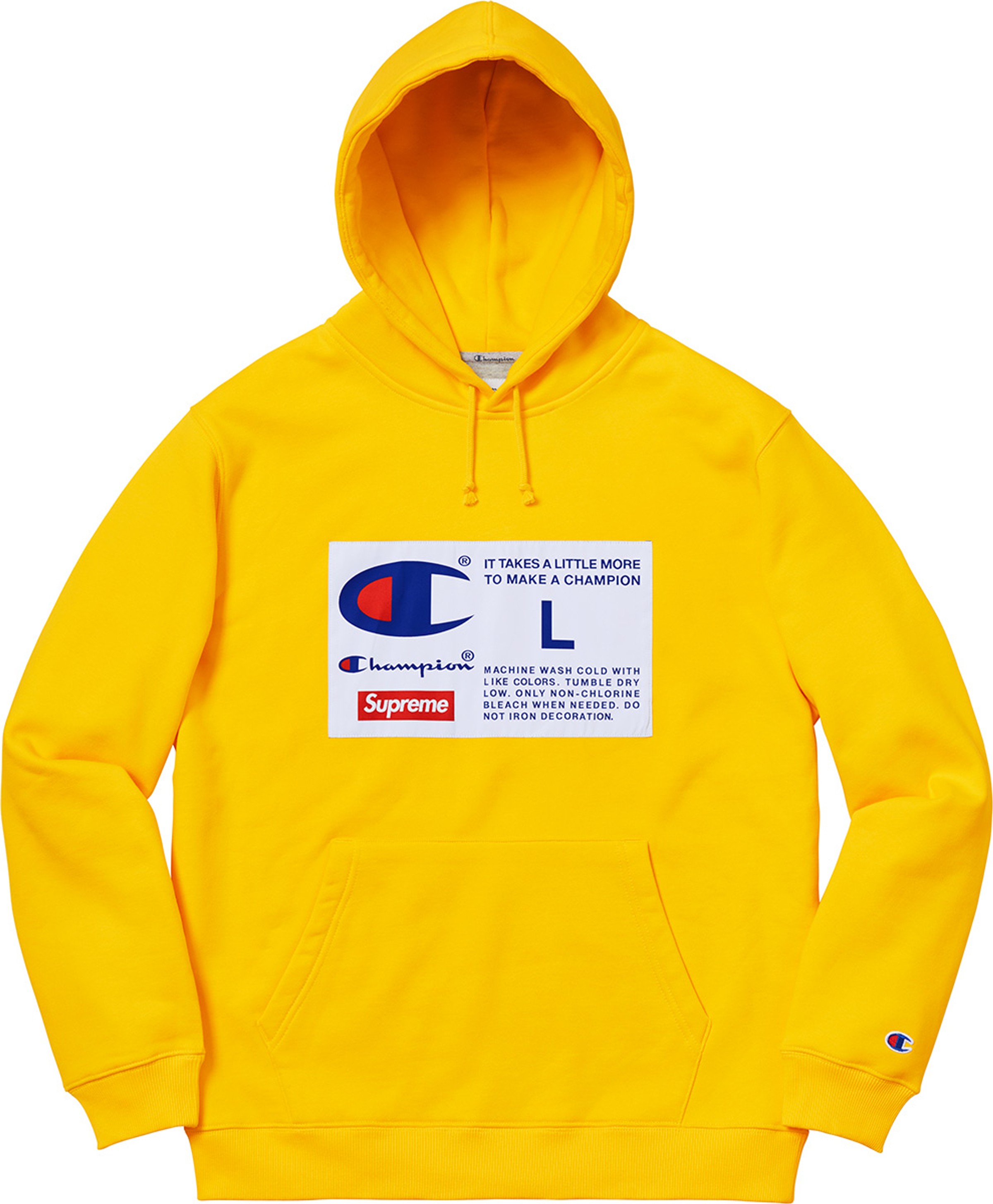 Supreme x Champion Label Hooded Sweatshirt