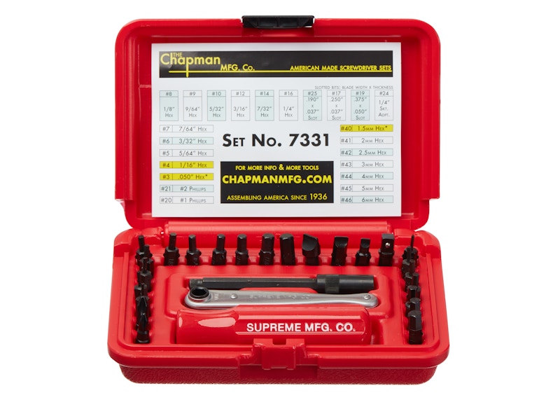 Supreme x Chapman Screwdriver Set