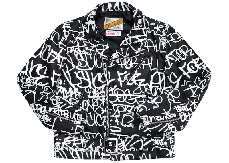 Supreme x COMME des GARÇONS SHIRT x Schott Painted Perfecto Leather Jacket