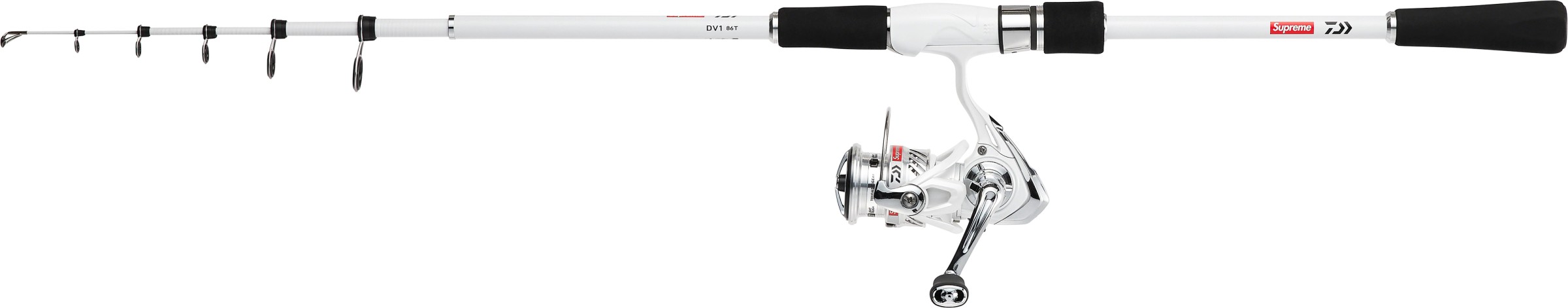 Supreme x Daiwa DV1 Fishing Rod and Reel