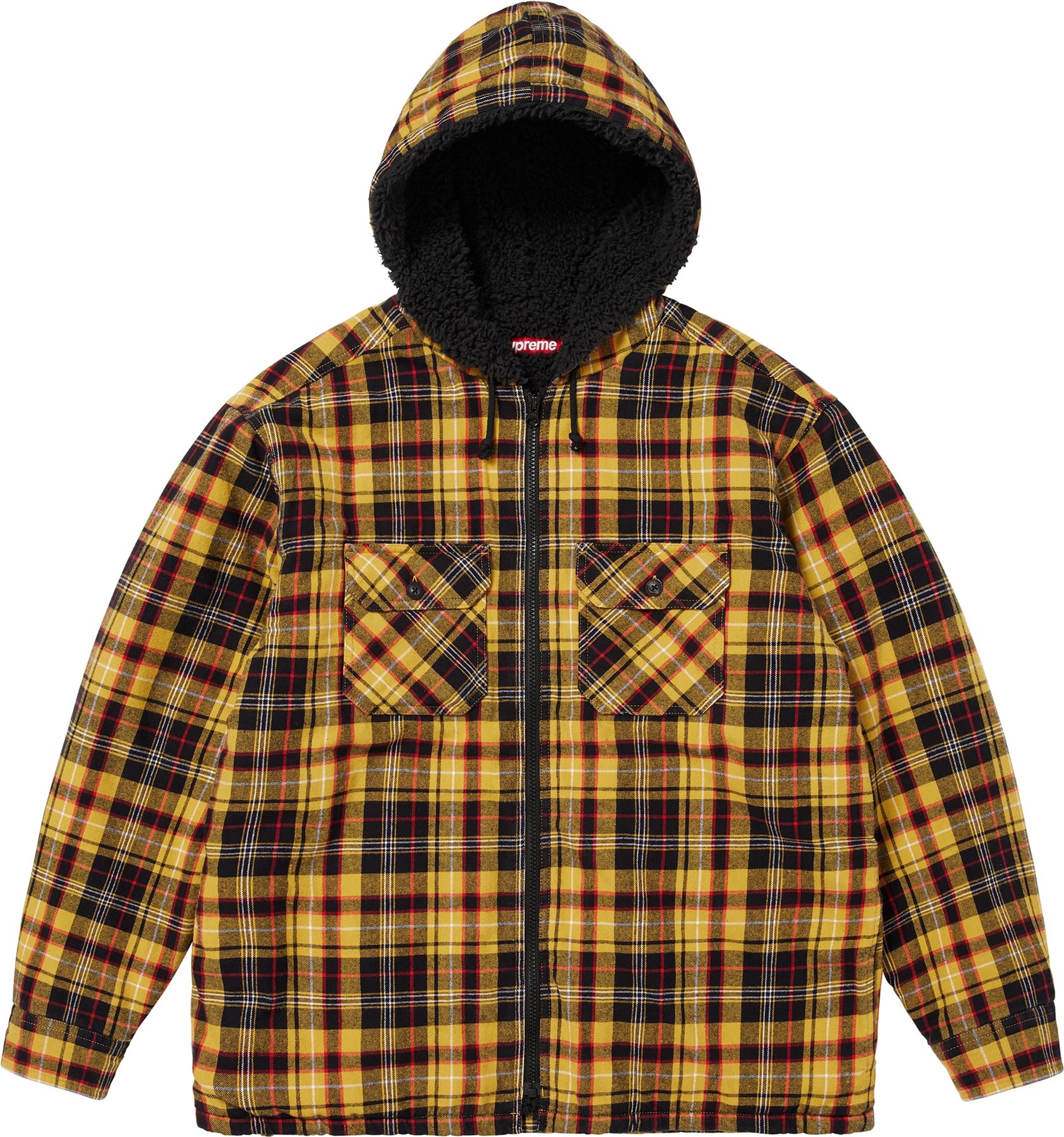 Supreme x Dickies Lined Zip Up Hooded Flannel Shirt