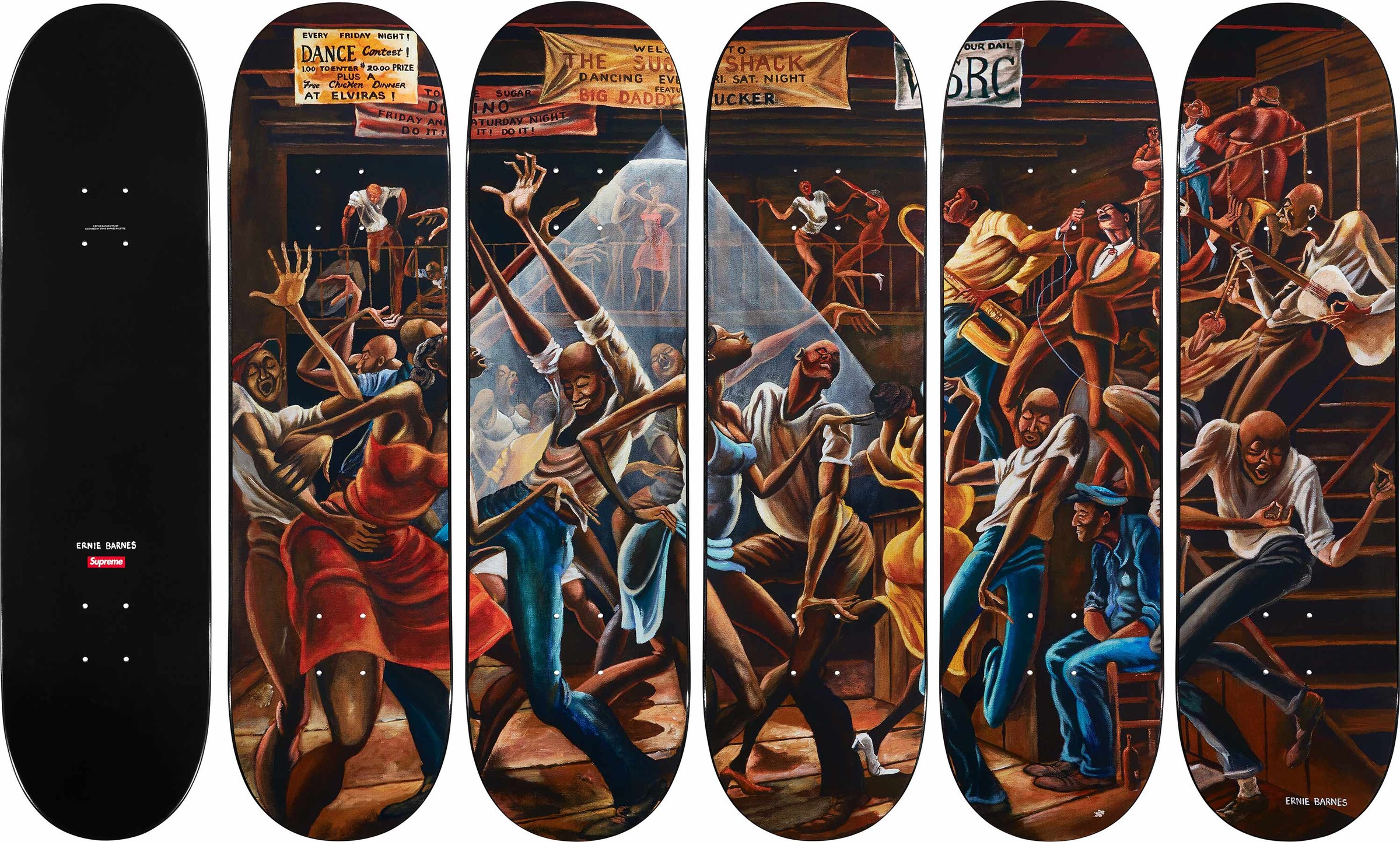 Supreme x Ernie Barnes Skateboard (Set of 5)