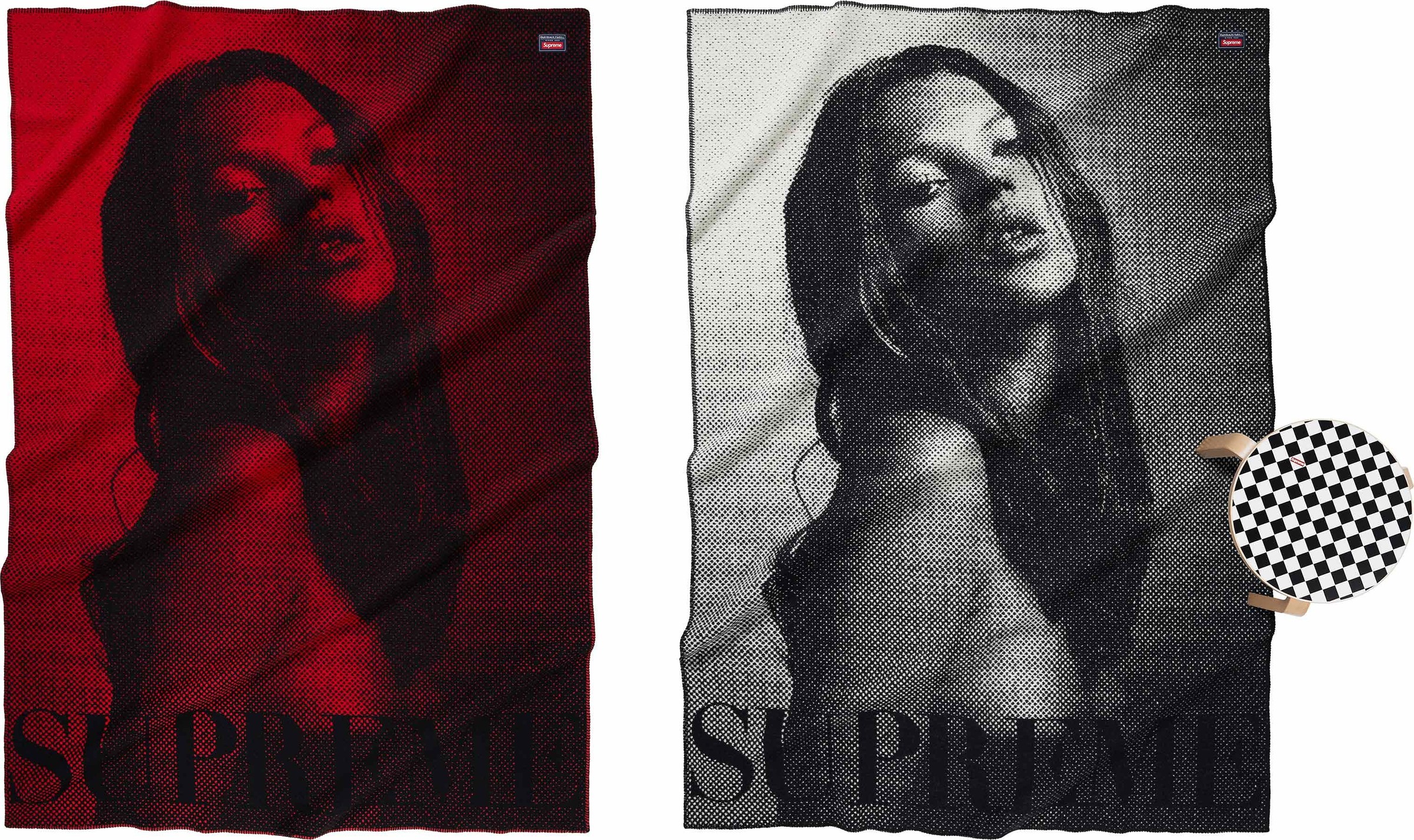 Supreme x Faribault Mill Kate Moss Throw Blanket