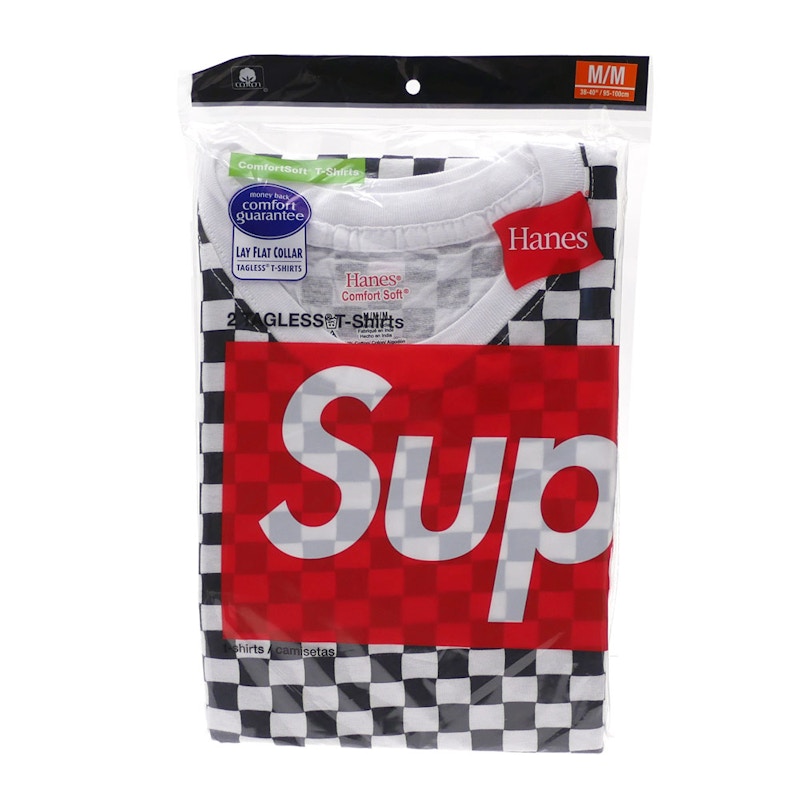 Supreme x Hanes Checker Tagless Tees (2 Pack)