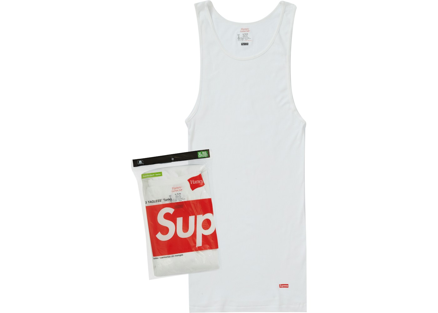 Supreme x Hanes Hanes Men's Tagless Tank Top (3-Pack)