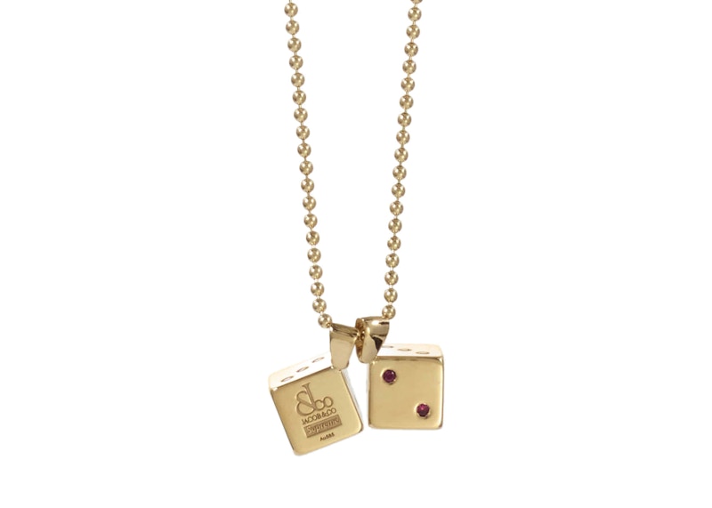 Supreme x Jacob & Co. Dice 14K Gold Pendant