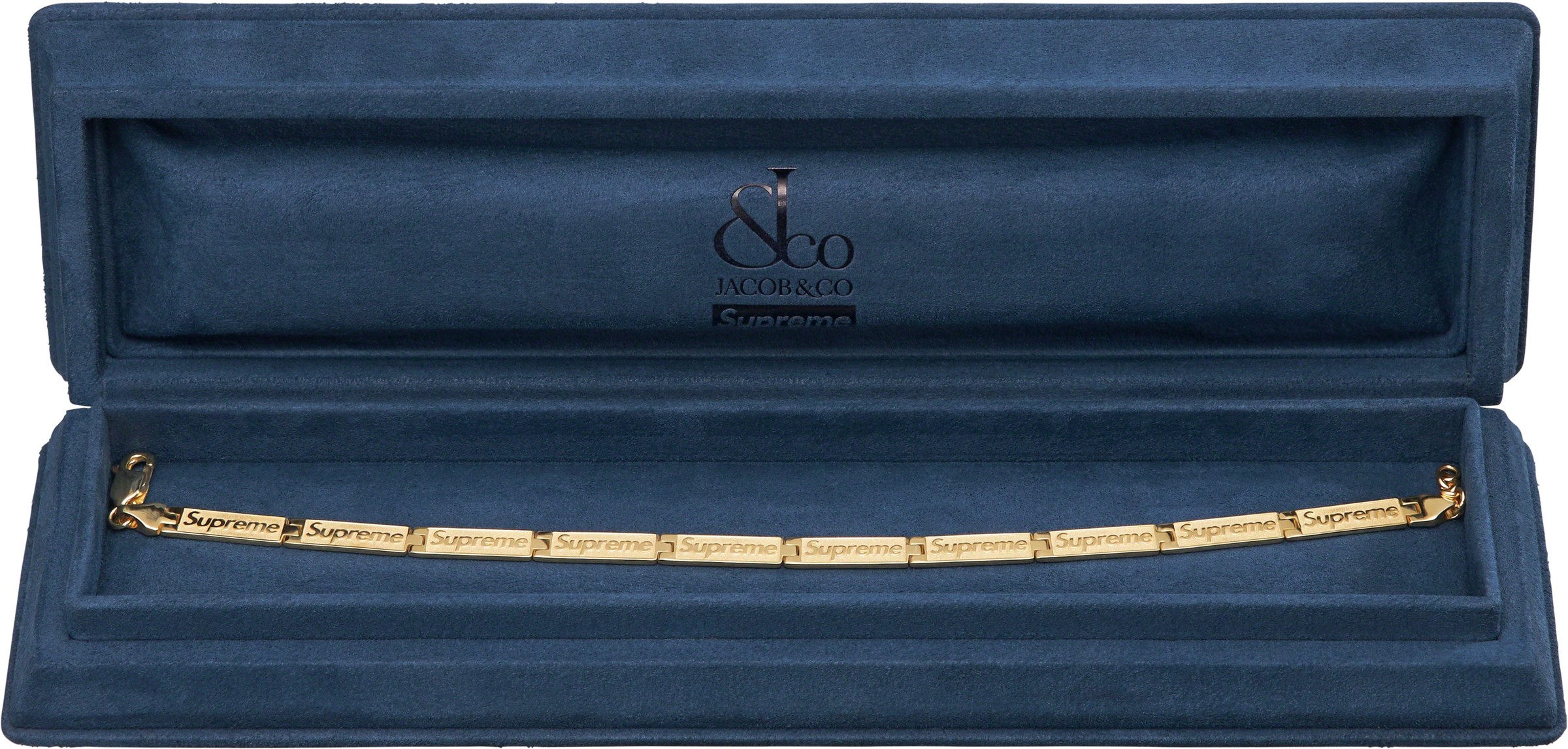 Supreme x Jacob & Co. Logo Link Bracelet (14K Gold)