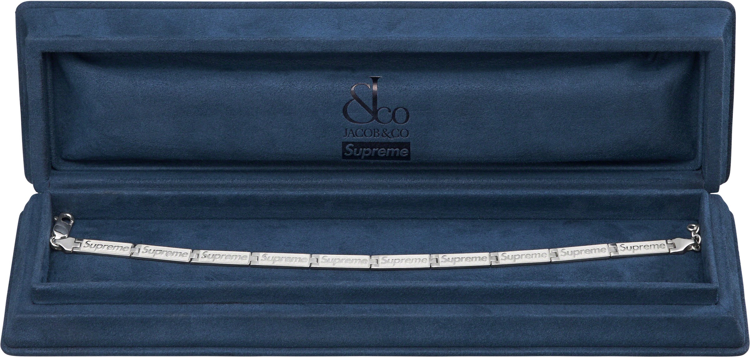 Supreme x Jacob & Co. Logo Link Bracelet (Sterling Silver)