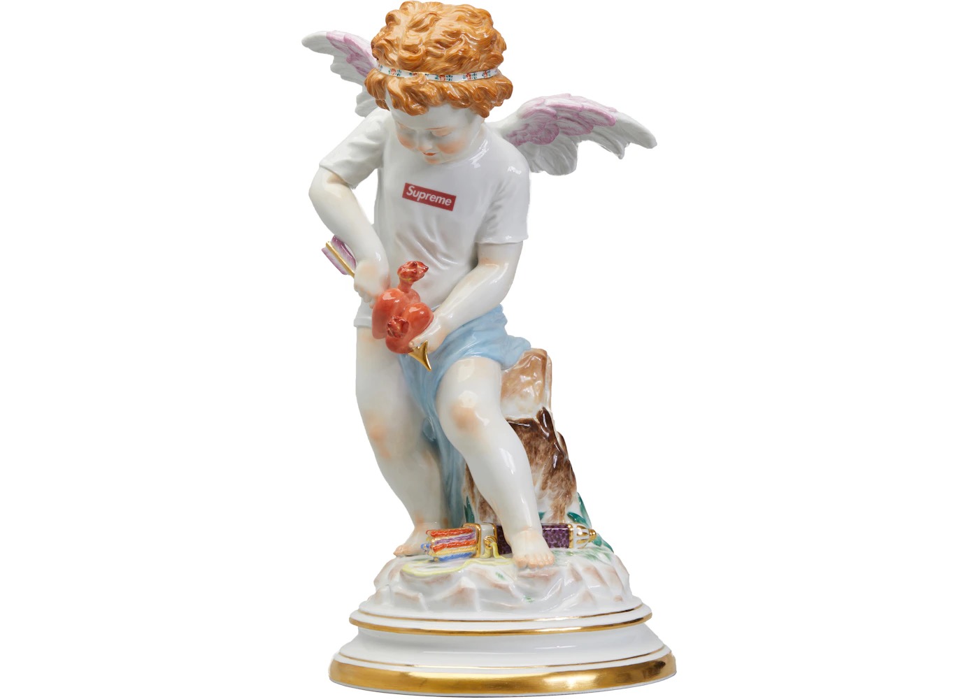 Supreme x Meissen Hand-Painted Porcelain Cupid Figurine
