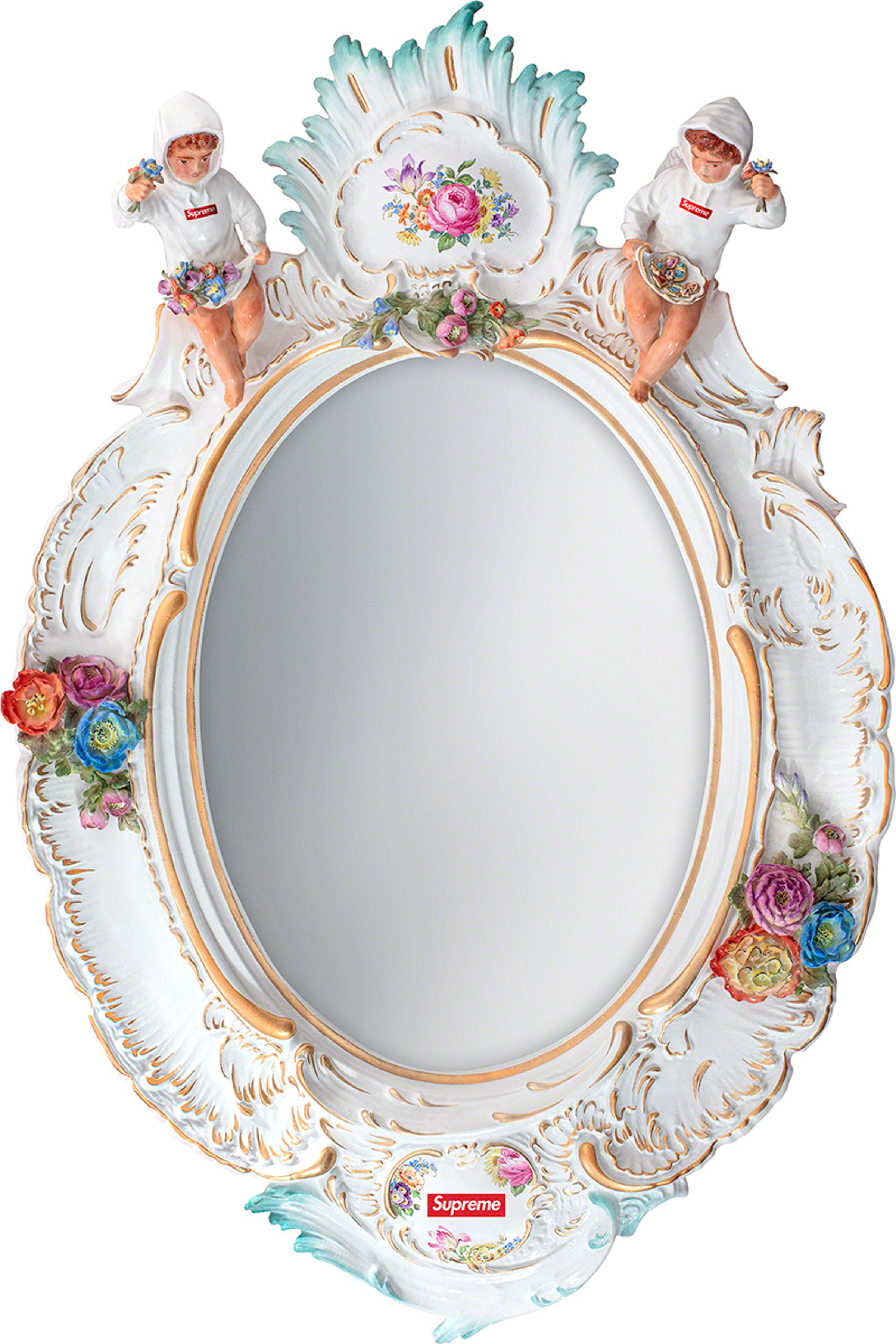 Supreme x Meissen Hand-Painted Porcelain Mirror