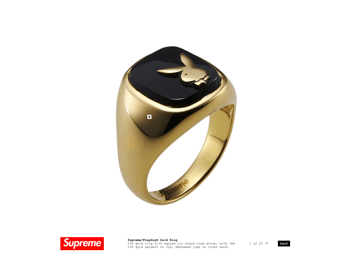 Supreme x Playboy Gold Ring
