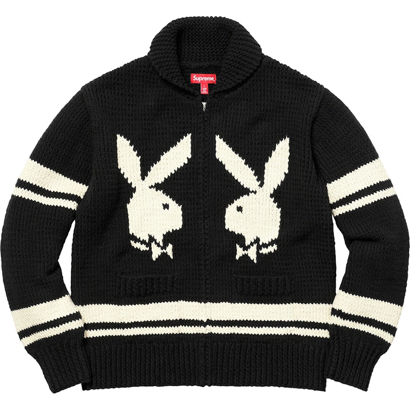 Supreme x Playboy Shawl Collar Full Zip Sweater