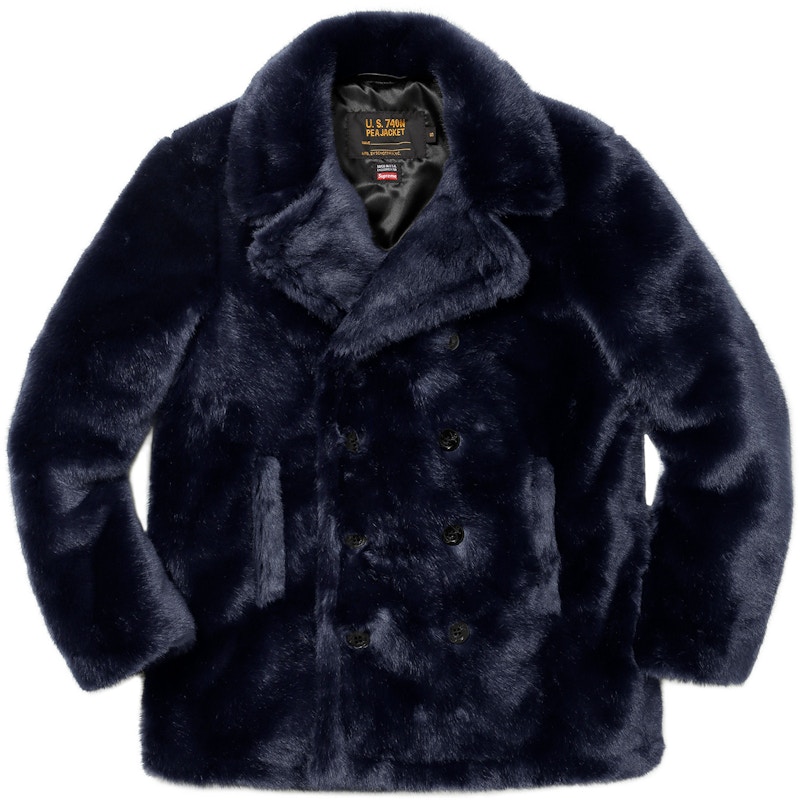 Supreme x Schott Fur Peacoat