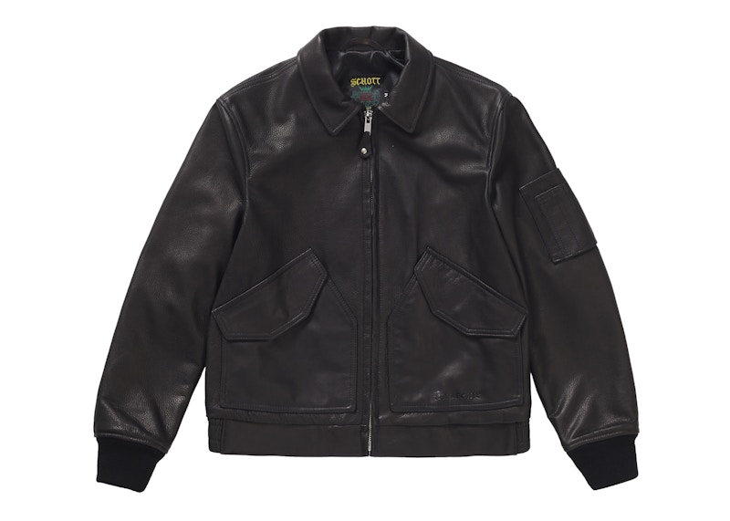 Supreme x Schott Leather Tanker Jacket