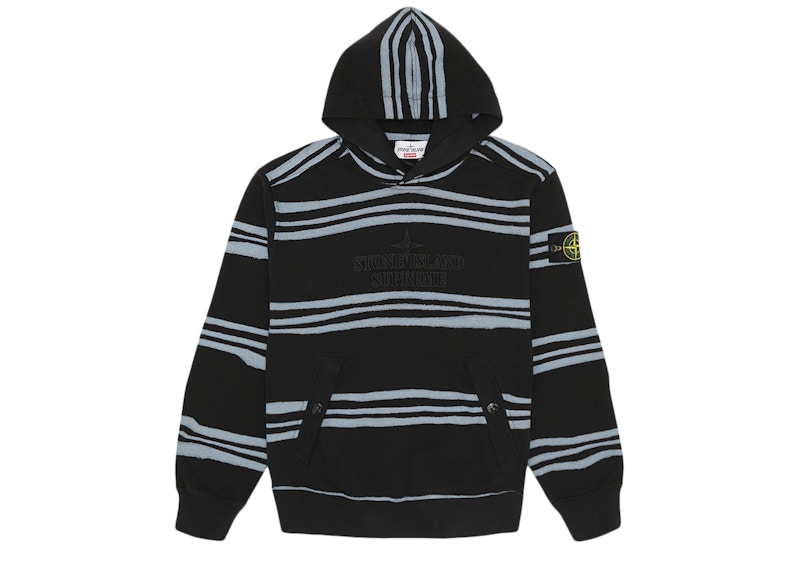 Supreme x Stone Island Warp Stripe Hooded Sweatshirt