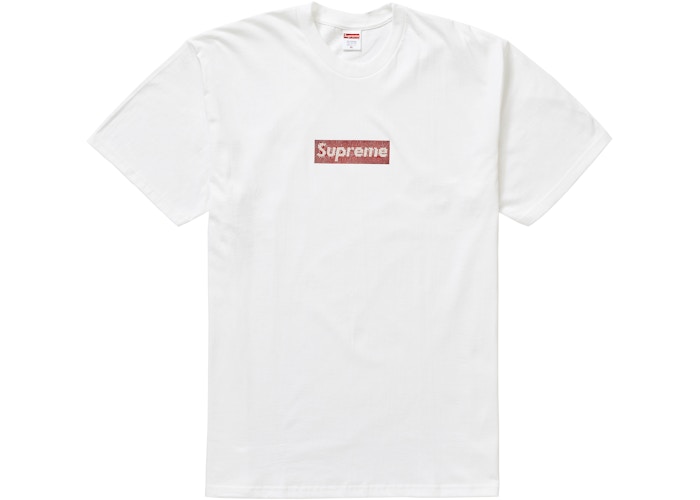 Supreme x Swarovski Crystal Box Logo Tee