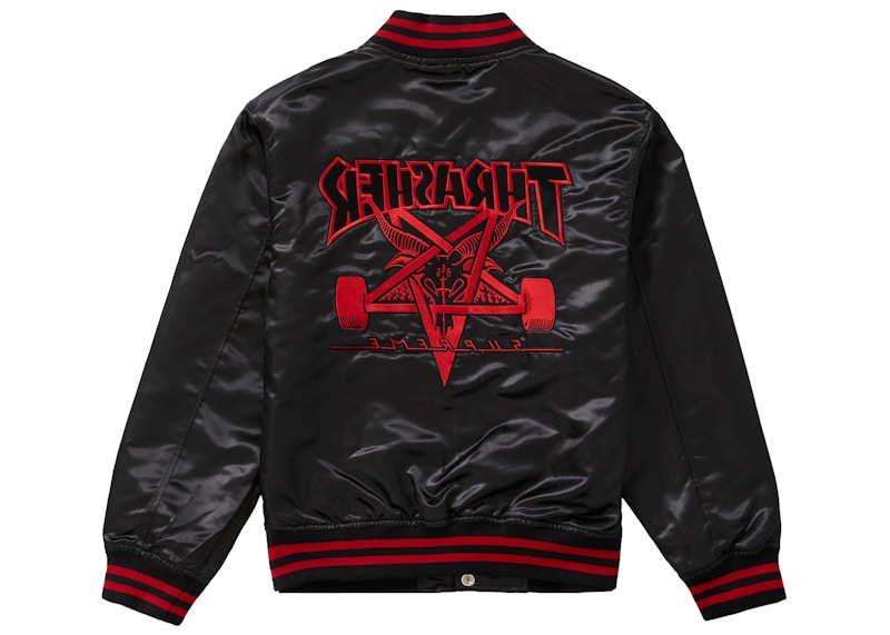 Supreme x Thrasher Satin Varsity Jacket