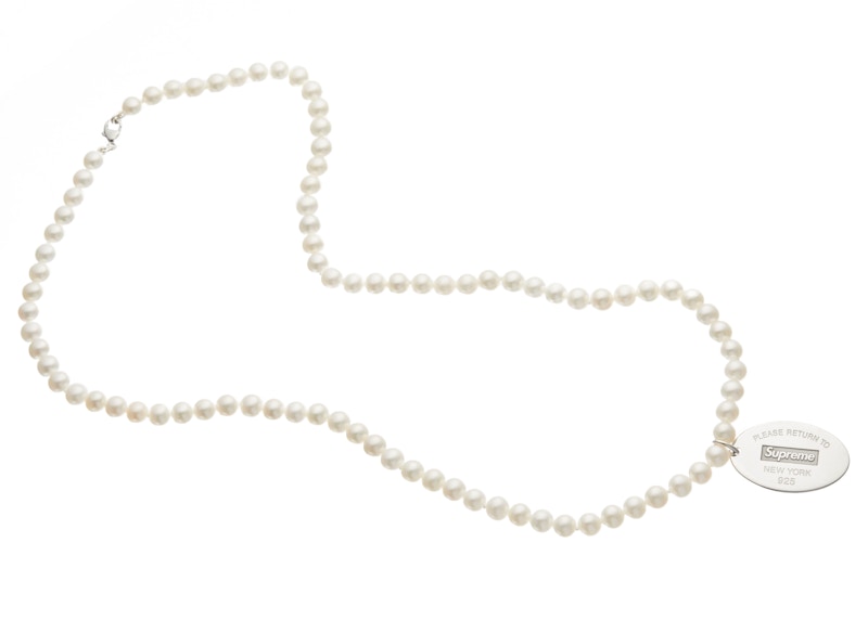 Supreme x Tiffany & Co. Return to Tiffany Oval Tag Pearl Necklace