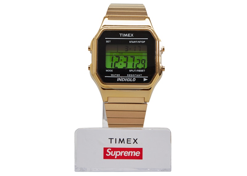 Supreme x Timex T80 34mm Stainless Steel Bracelet Watch