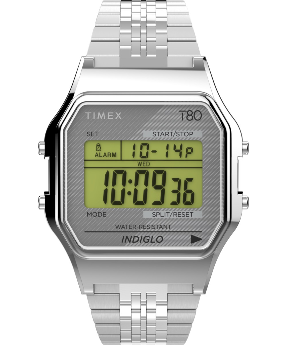 T80 34mm Stainless Steel Bracelet Watch by Timex