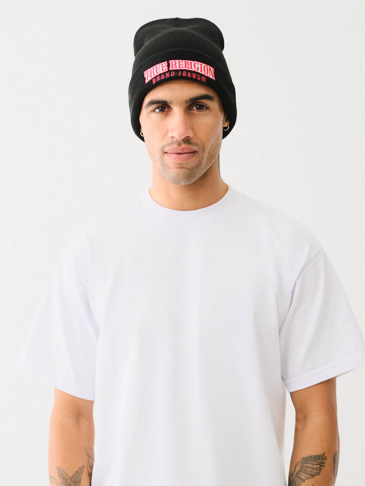 True Religion Arched Logo Beanie by True Religion