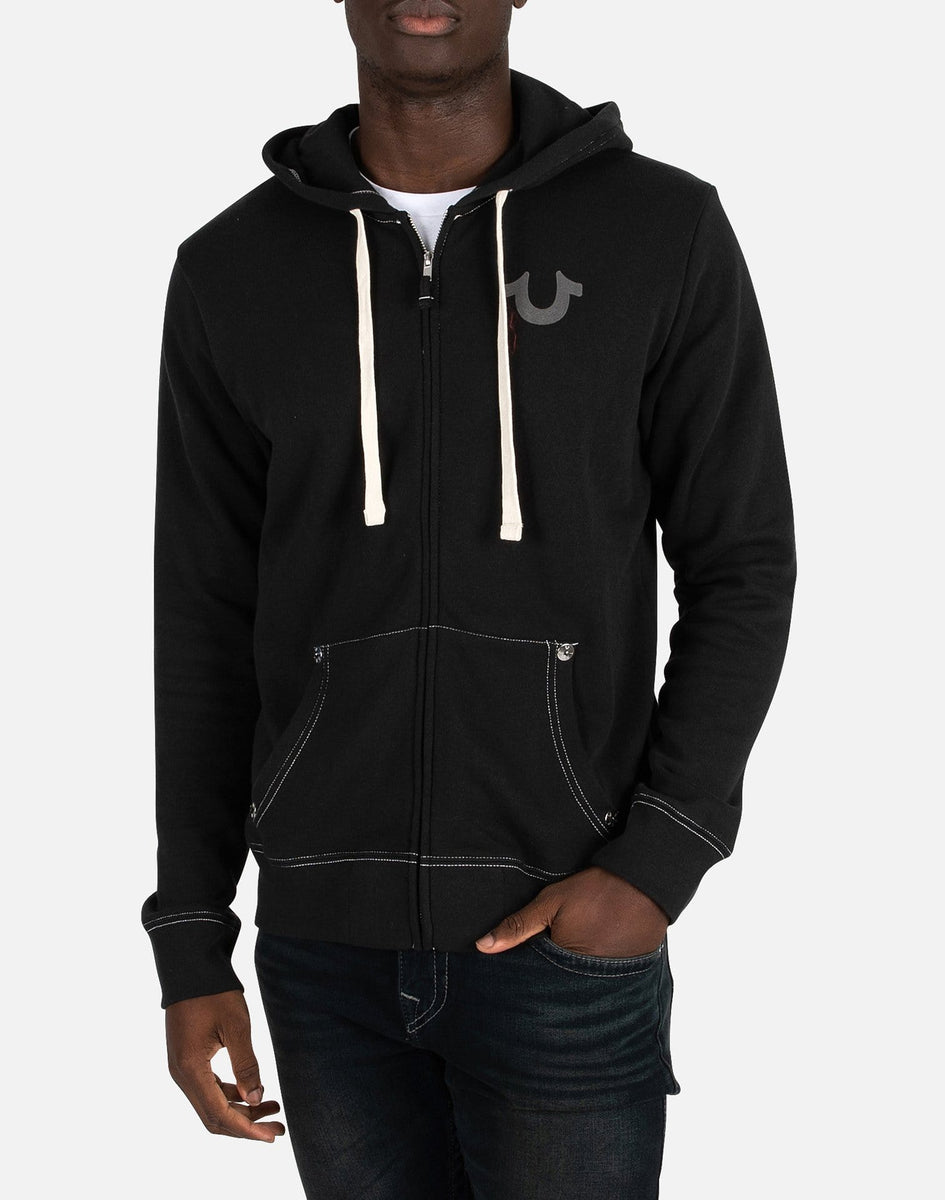 True Religion Classic Logo Zip Hoodie by True Religion