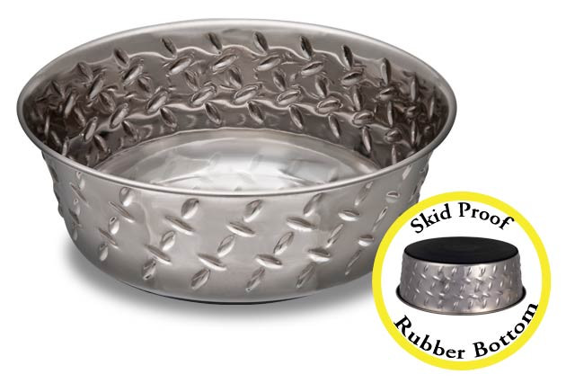 Diamond Plate Dog Bowl by Unbranded