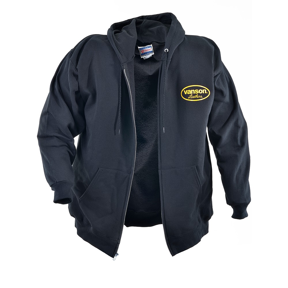 Classic Vanson Zipper Hoody by Vanson Leathers
